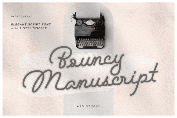 Bouncy Manuscript: A Versatile Vintage Script Font for Design Projects