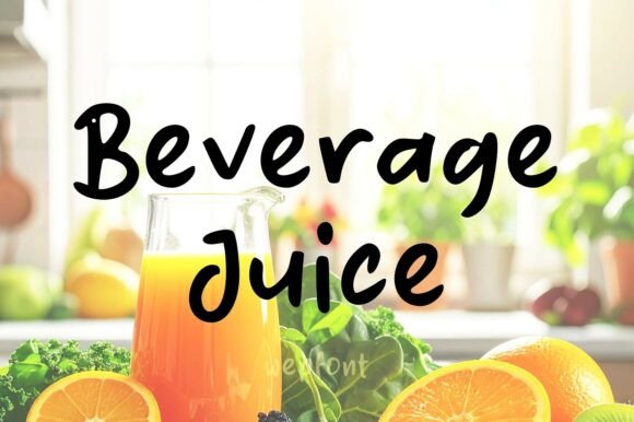 Introducing Beverage Juice: A Script Font That Infuses Effervescent Charm into Design