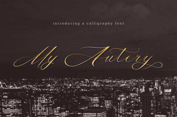 My Autery: A Delicate Script Font for Romantic Designs