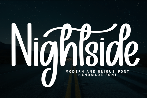 Nightside Typeface – Modern Monoline Brush Script