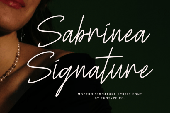 Sabrinea Signature - A Unique Blend of Elegance and Modern Typography