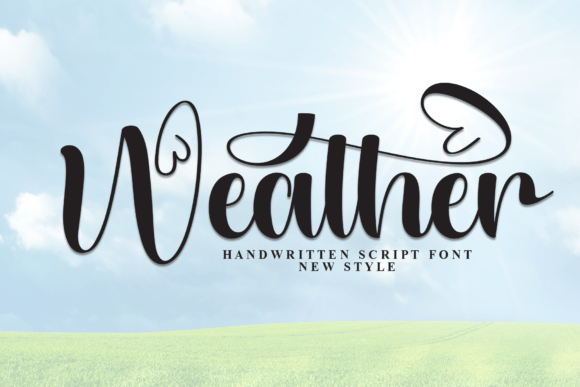 Weather Font: A Modern Calligraphy Style for Creative Projects