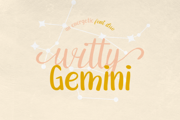 Witty Gemini Duo: A Stylish Font Pair for Modern Creativity